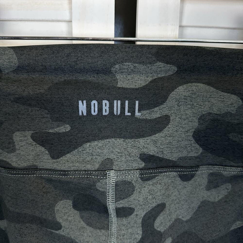 Nobull High Heather Crop Legging Green Carbon Camo Athletic Workout Pants Size M - Picture 7 of 12
